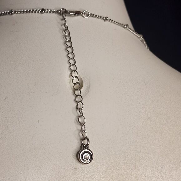 Cato Silver Tone & Black Teardrop & Tassel Necklace - Picture 3 of 3